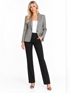 Banana Republic Size 2 Gray Tailored Wool Blazer